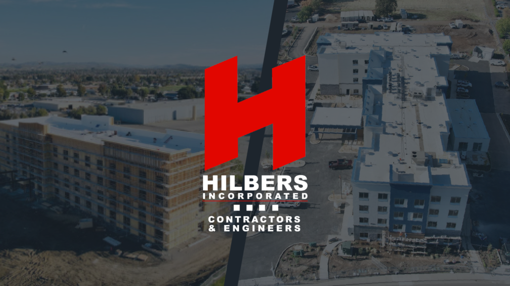 Untitled-1-01-01 Two Hilbers-built hotel images side by side with the Hilbers Logo imposed over both in the center.