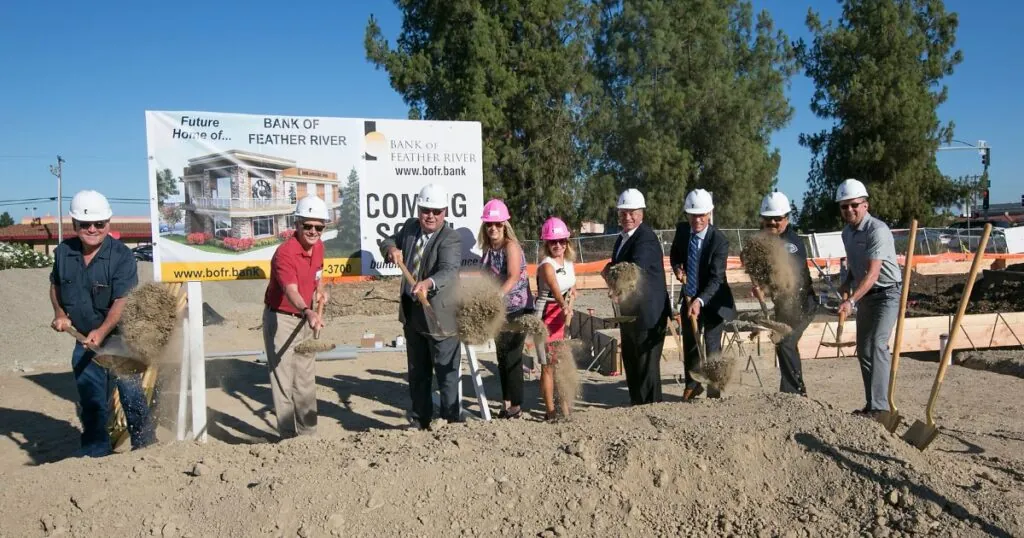 Hilbers team breaking ground at a new construction site, celebrating strong client relationships and community impact.
