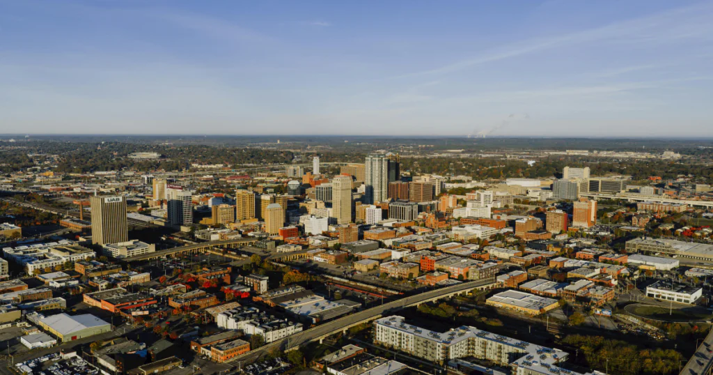 City and skyline in Alabama