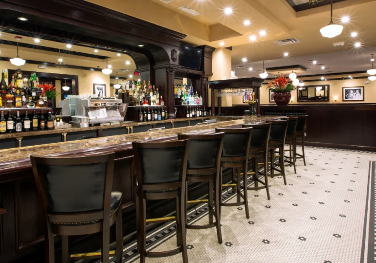 Fine dining restaurant built by Hilbers; created for guest comfort.