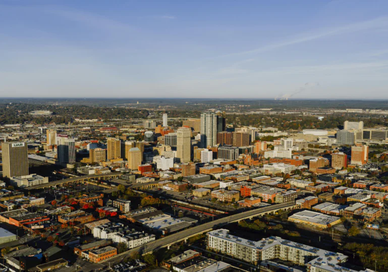 City and skyline in Alabama