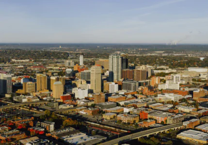 City and skyline in Alabama